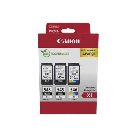 Canon - Tintenpatrone 2 x PG-545XL + 1 x CL-546XL, 300 - 400 Seiten, OEM 8286B013, 4 Farben