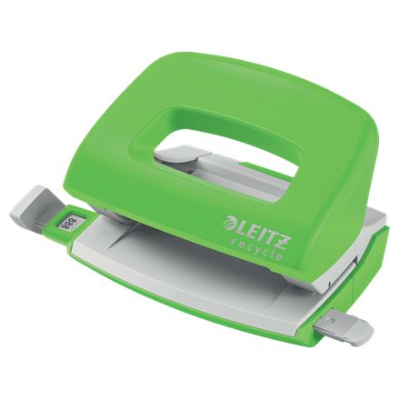 Leitz - NeXXt Recycle Mini Locher, 10 Blatt, grün