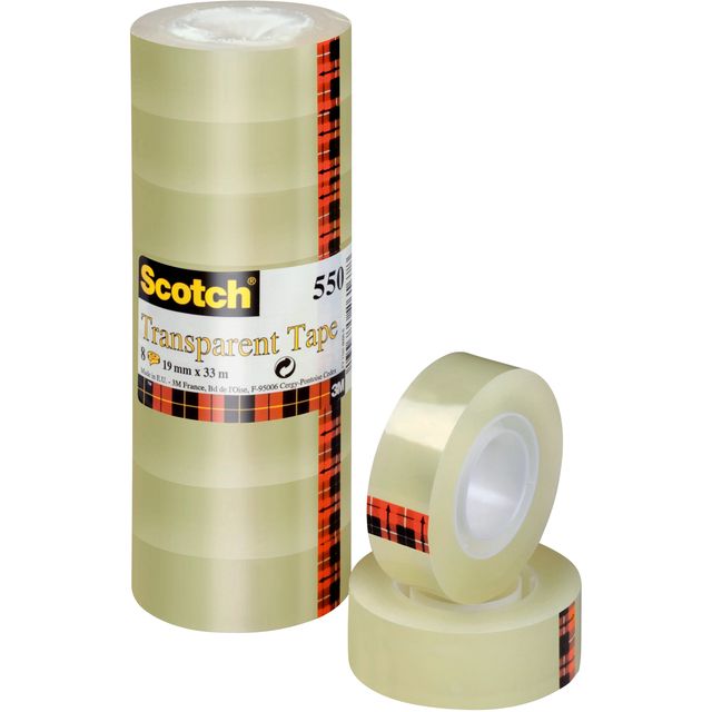 Scotch - Klebeband 550 19mmx33m transparent 8 Rollen