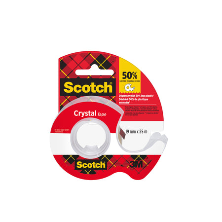 Scotch - Klebeband Kristall 600 19mmx25m tr + Handdispenser