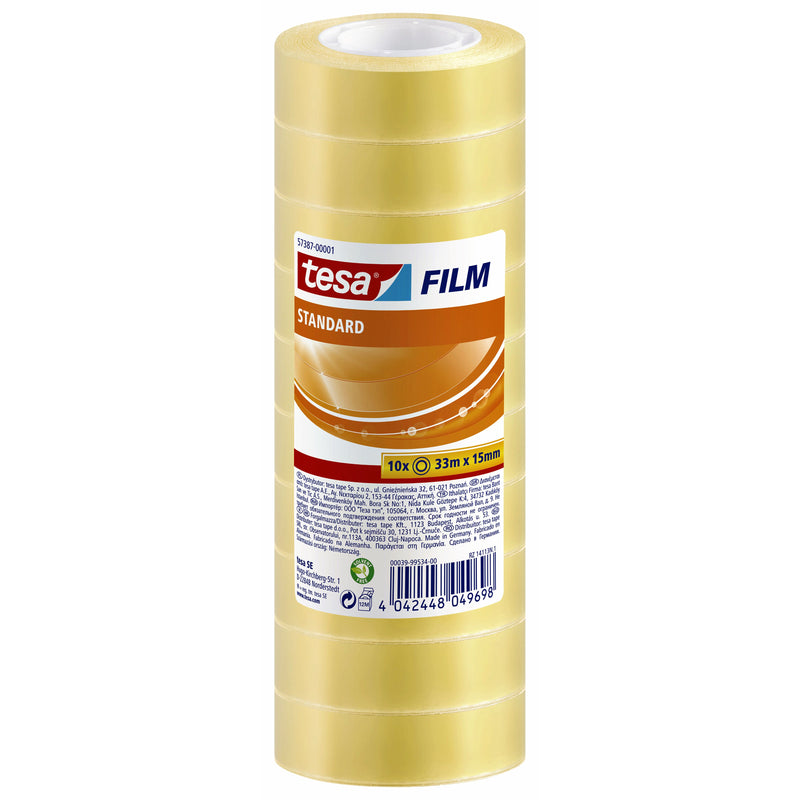 Tesa - Klebebandfolie® Standard 33mx15mm Schrumpf transparent 10 Rollen