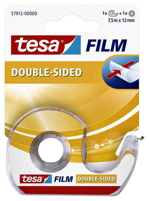 Doppelte Klebeband Tesa Film 12mmx7,5 m mit Spender | 10 Stück