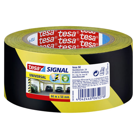 Tesa - Warn- und Markierungs® Signal Universal 66mx50mm gelb/schwarz | 6 Stück