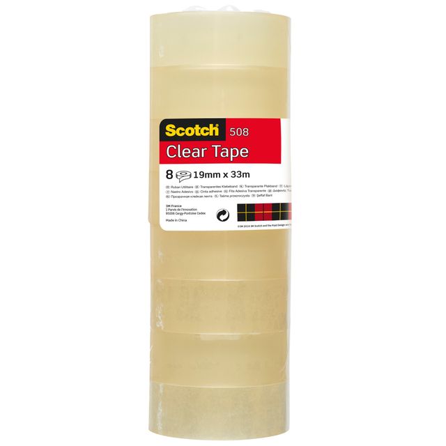 Scotch - Klebeband 508 19mmx33m transparent | 8 Stück