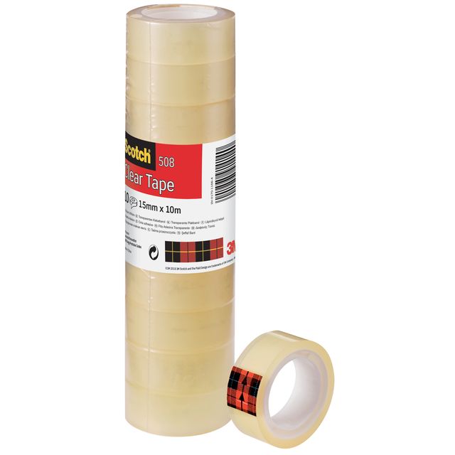 Scotch - Klebeband 508 15mmx10m transparent 10 Rollen