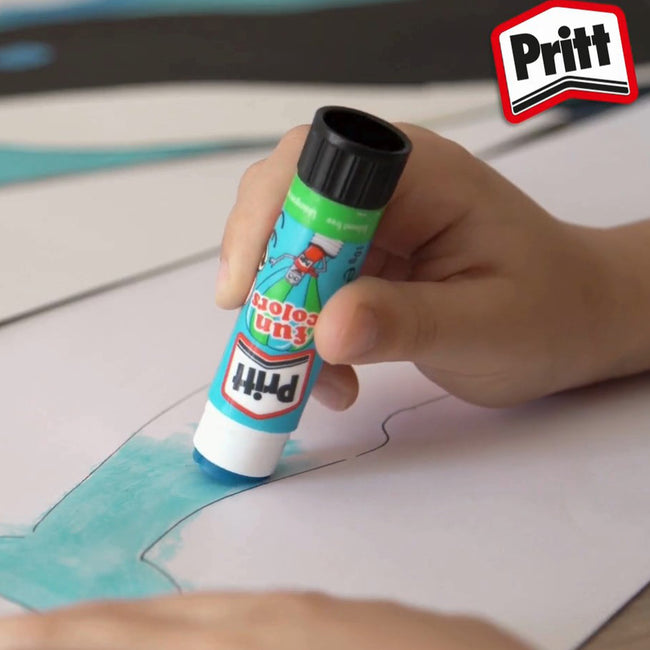 Pritt -  Lijmstift stick 10gr fun colors blister 4st | 12 stuks