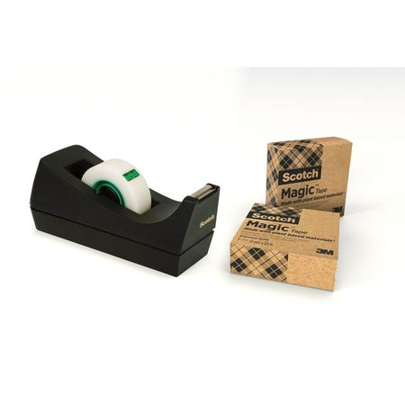 Scotch - Klebebandhalter C38 Recy Schwarz + 3 Rollen 19mmx33m