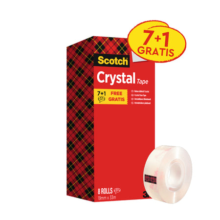 Scotch - Klebeband Crystal 600 19mmx33m transparent 7+1 gratis