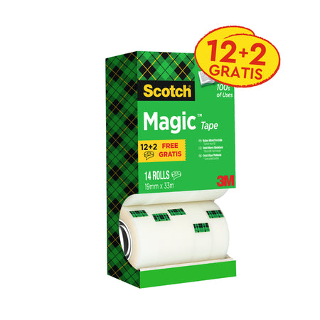 Scotch - Klebeband Magic 810 19mmx33m unsichtbar matt 12+2 gratis