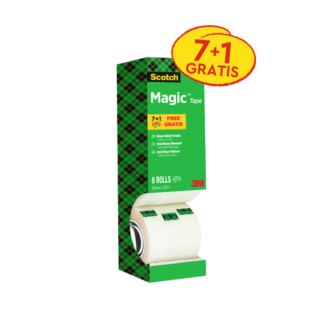 Scotch - Klebeband Magic 810 19mmx33m unsichtbar matt 7+1 gratis