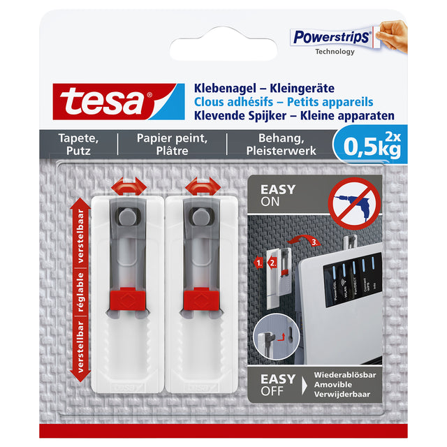Klebriger Nagel Tesa für kleine Geräte auf Tapeten und Gips 500gr