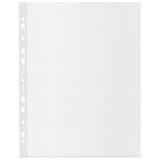 Esselte – Premium-perforierte Ausstellungstasche, 100 % recycelt, ft A4 Maxi, 100 Mikron, Packung mit 100 Stück