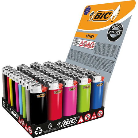 Bic - Mini-Feuerzeug mit Feuerstein, Display mit 50 Stück