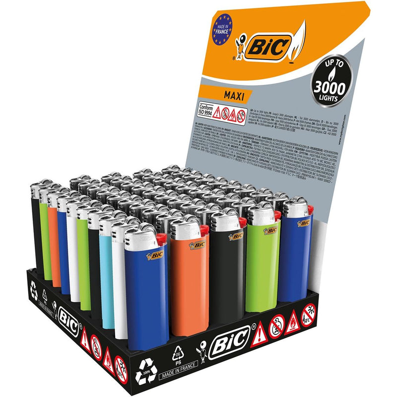 Bic - Maxi Feuersteinfeuerzeug, Display mit 50 Stück