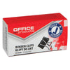 OFFICE-Produkte - Foldback-Clip, schwarz, 19 mm, Karton à 12 Stück