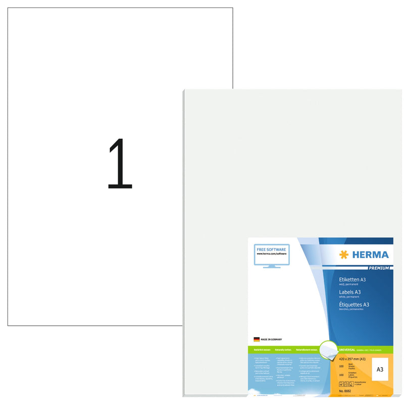 HERMA - Etikett 8692 A3 420X297mm 100 Etiketten