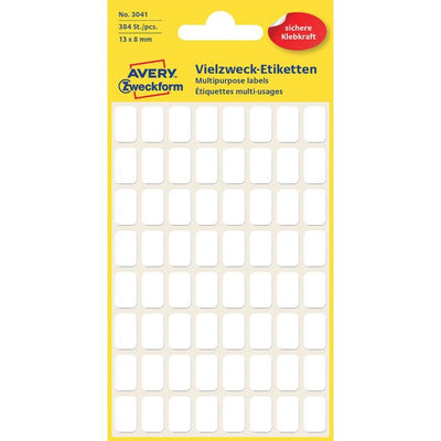 Avery Zweckform - Etikett Zweckform 3041 13x8mm weiß 384 Etiketten