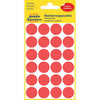 Avery Zweckform - Etikett Zweckform 3004 rund 18 mm rot 96 Etiketten