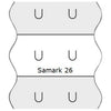 Sato - Preisschild 12x26mm Samark abnehmbar weiß | 36 Stück