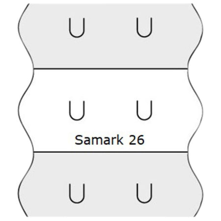 Sato - Preisschild 12x26mm Samark abnehmbar weiß | 36 Stück