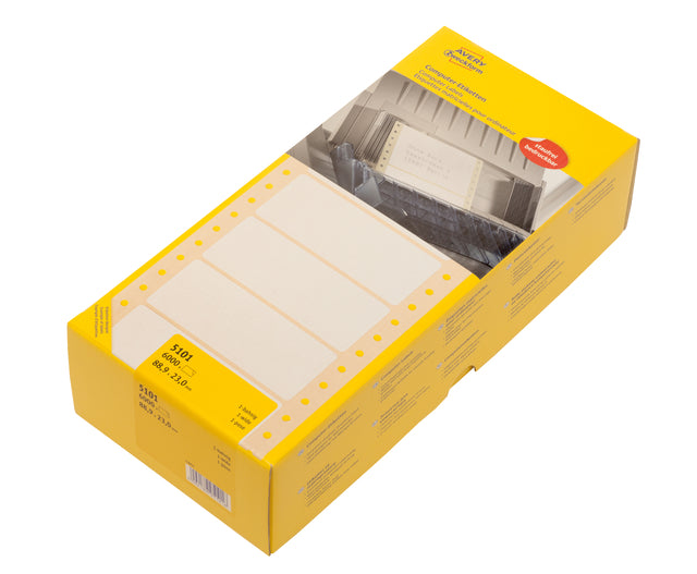 Etikett Avery Zweckform 5101 88.9x23mm 1-lanisch-weiße 6000 Stücke