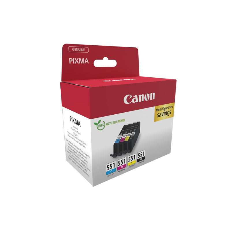 Canon - Tintenpatrone CLI-551, 300-500 Seiten, OEM 6509B016, 4 Farben
