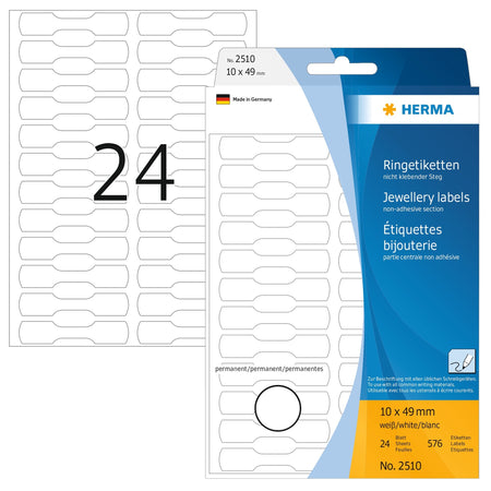 HERMA - Etikett 2510 10x49mm weiß 576 Etiketten