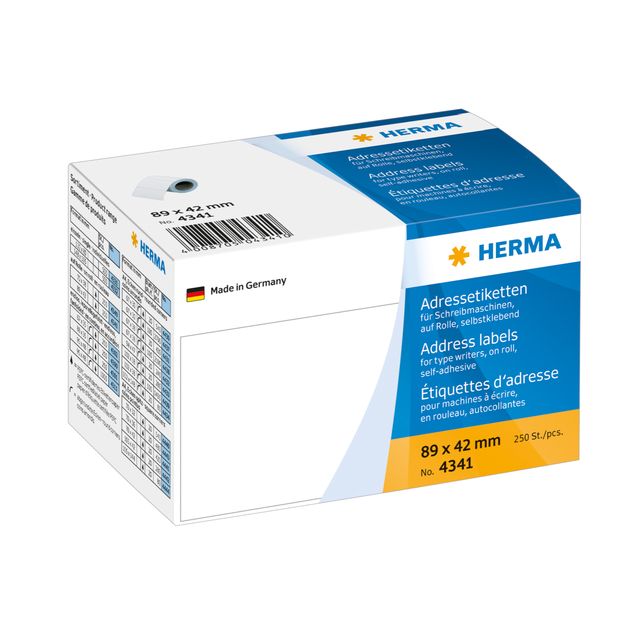 HERMA - Etikettenadresse 4341 89X42mm auf Rolle 250 Stück