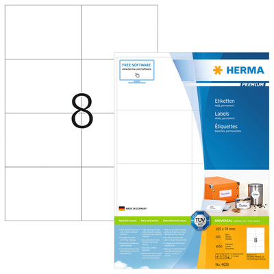 HERMA - Etikett 4626 105x74mm premium weiß 1600 Stück