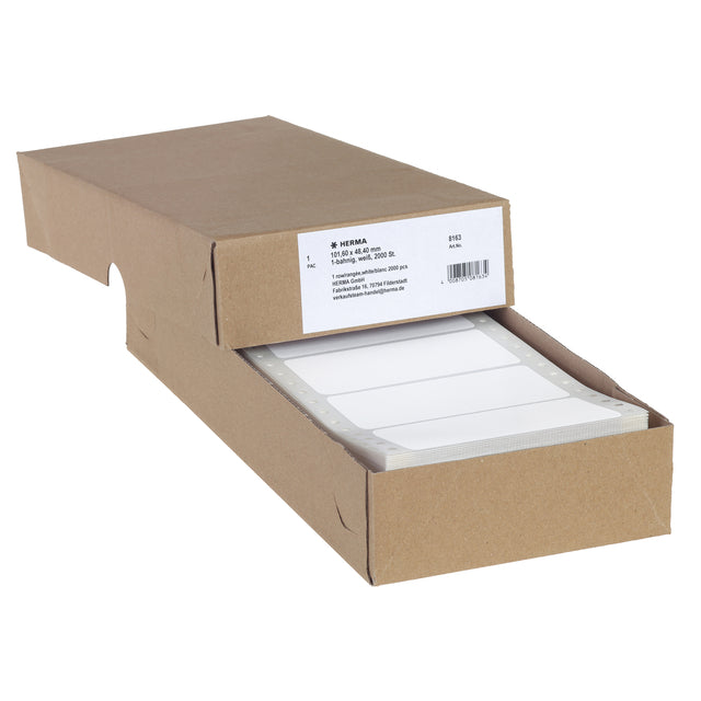 HERMA - Etikett 8163 101,6x48,4mm 1-bahnig weiß 2000 Stück