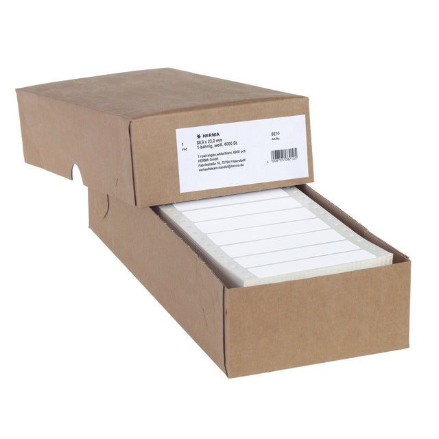HERMA - Etikett 8210 88,9x23Mm 1-bahnig weiß 6000 Stück