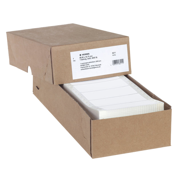 HERMA - Etikett 8211 88,9x35,7mm 1-bahnig weiß 4000 Stück