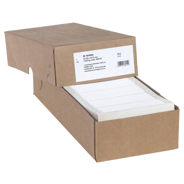 HERMA - Etikett 8212 101,6x35,7mm 1-bahnig weiß 4000 Stück