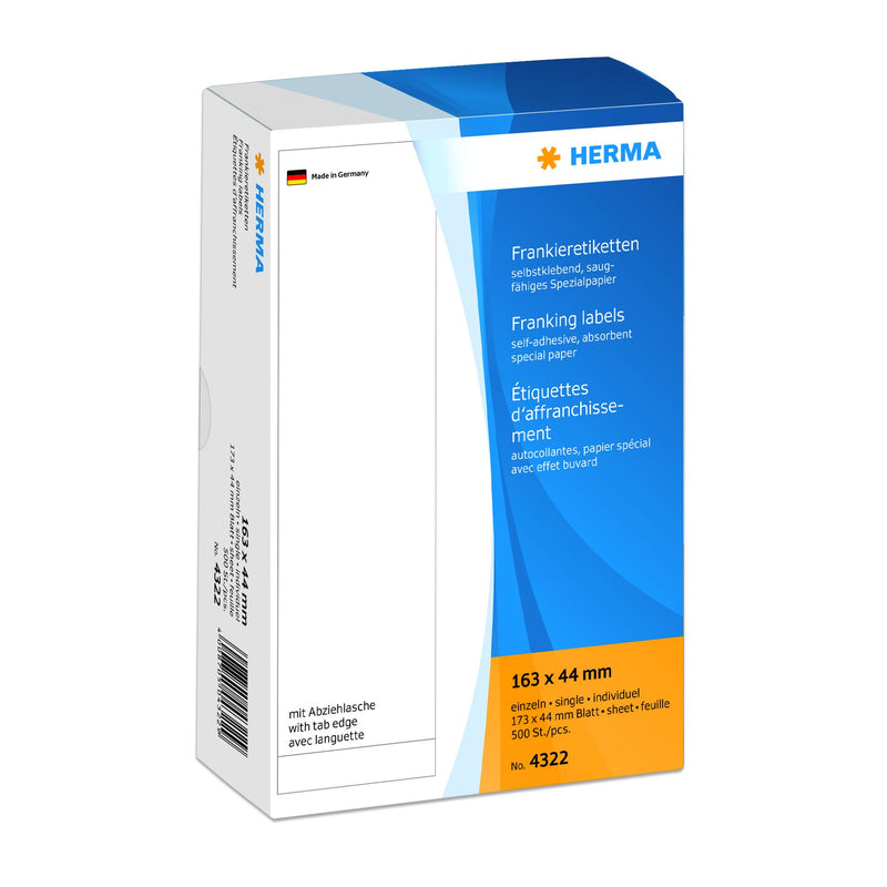 HERMA - Frankieretikett 4329 doppelt 163x45mm 500 Stück