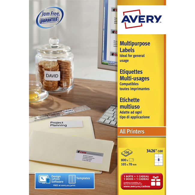 Avery - Etikett L4745REV-25 96x63,5mm weiß 200 Etiketten