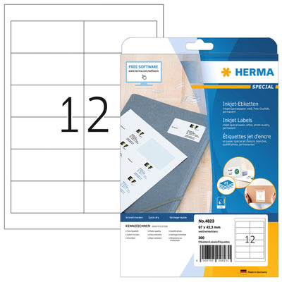 HERMA - Etikett 4823 96,5x42,3mm weiß 300 Stück