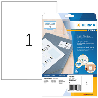 HERMA - Etikett 4824 210x297mm weiß 25 Stück
