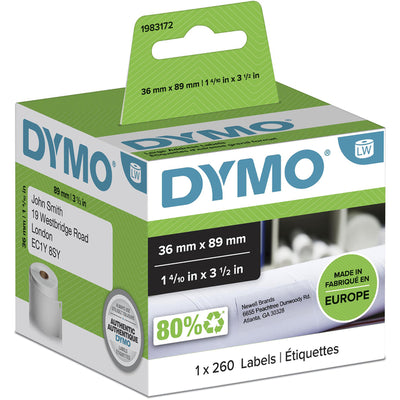 Dymo - Label LabelWriter Adressierung 36x89mm 1 Rolle à 260 Stück weiß
