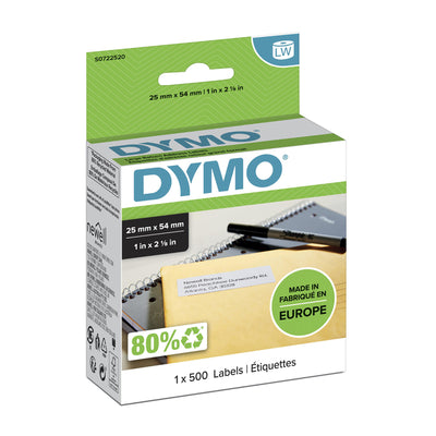 Dymo - Label LabelWriter Adressierung 25x54mm 1 Rolle à 500 Stück weiß