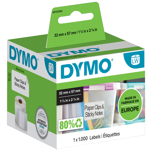 DYMO 11354 LEGRITIERUNG 32x57mm Abnehmbar 1000 Stück