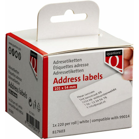 Quantore - Etikettenetikett 99014 54x101mm Adresse weiß