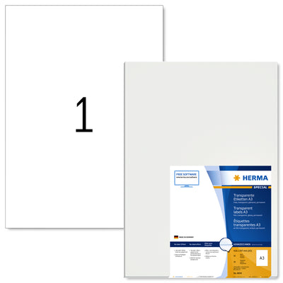 HERMA - Etikett 8694 A3 297x420mm transparent 50 Stück
