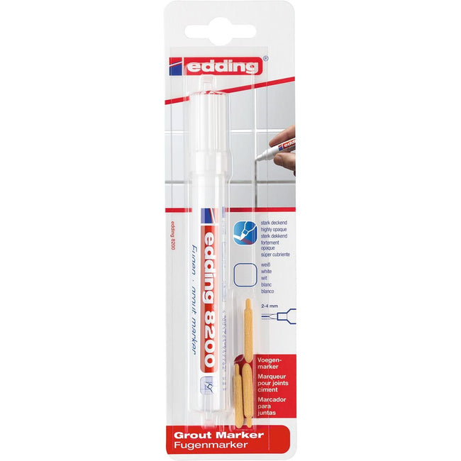 Edding - Fugenmarker E-8200, weiß, im Blister