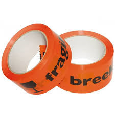 IEZZY – Warnschild zerbrechlich, 50 mm x 66 m, orange/schwarz