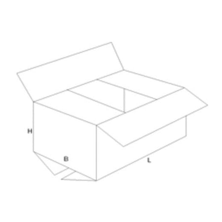 Klika - Versandkarton, einwellig, 3 mm, braun, ft 350 x 350 x 250 mm