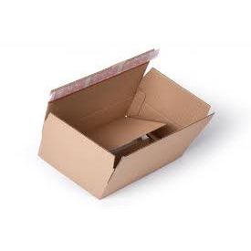 Klika - Versandkarton, Bucheinband mit Klebestreifen, braun, ft 310 x 230 x 110 mm