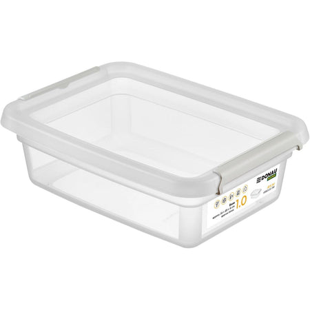 DONAU Home - Aufbewahrungsbox, 1 Liter, transparent