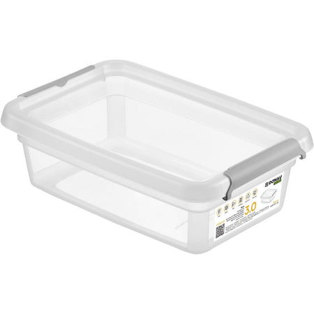 DONAU Home - Aufbewahrungsbox, 3 Liter, transparent