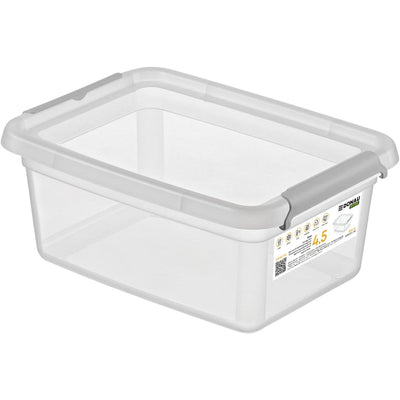 DONAU Home - Aufbewahrungsbox, 4,5 Liter, transparent