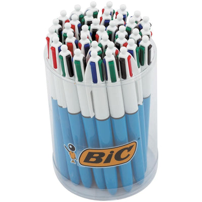 Bic - Colors Original 4-Farben-Kugelschreiber, mittel, klassische Schreibfarben, Tube à 36 Stück
